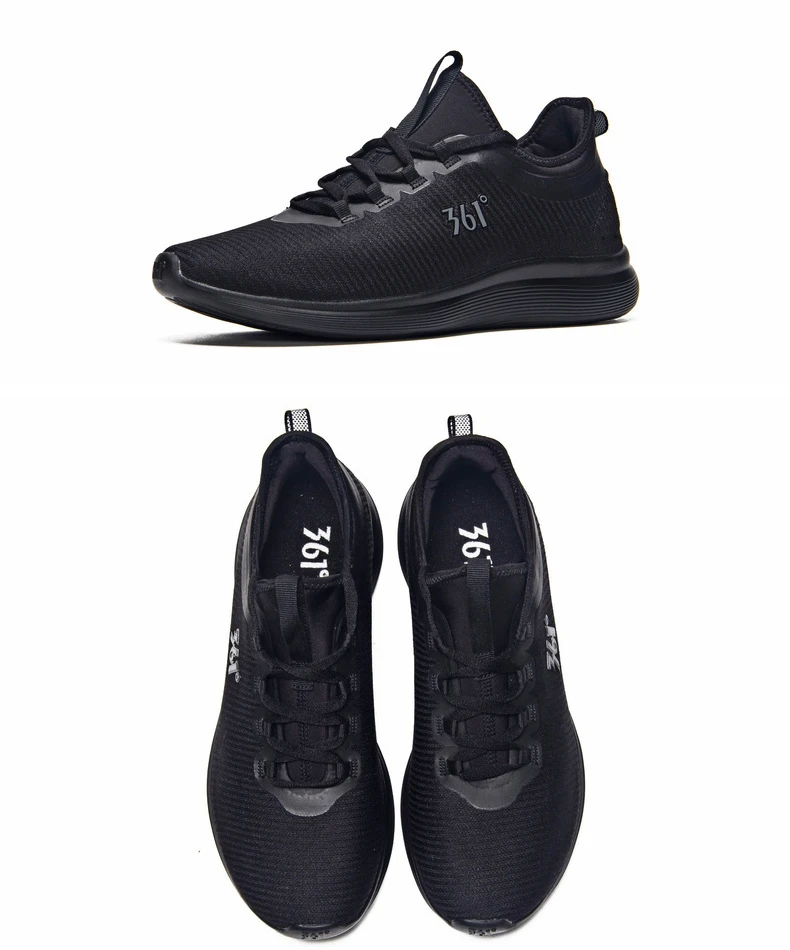 361 Мужская обувь кроссовки черная сетка дышащая легкая универсальная беговая Обувь