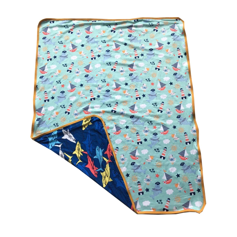 

2019 children's new double-layer printed cotton cartoon print pattern blanket