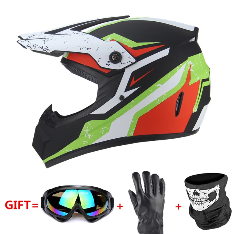 Motorcycle Full Face Helmet Casco Moto Motocross Helmet Off Road Helmet ATV Dirt Bike Downhill MTB DH Capacete Moto Glasses