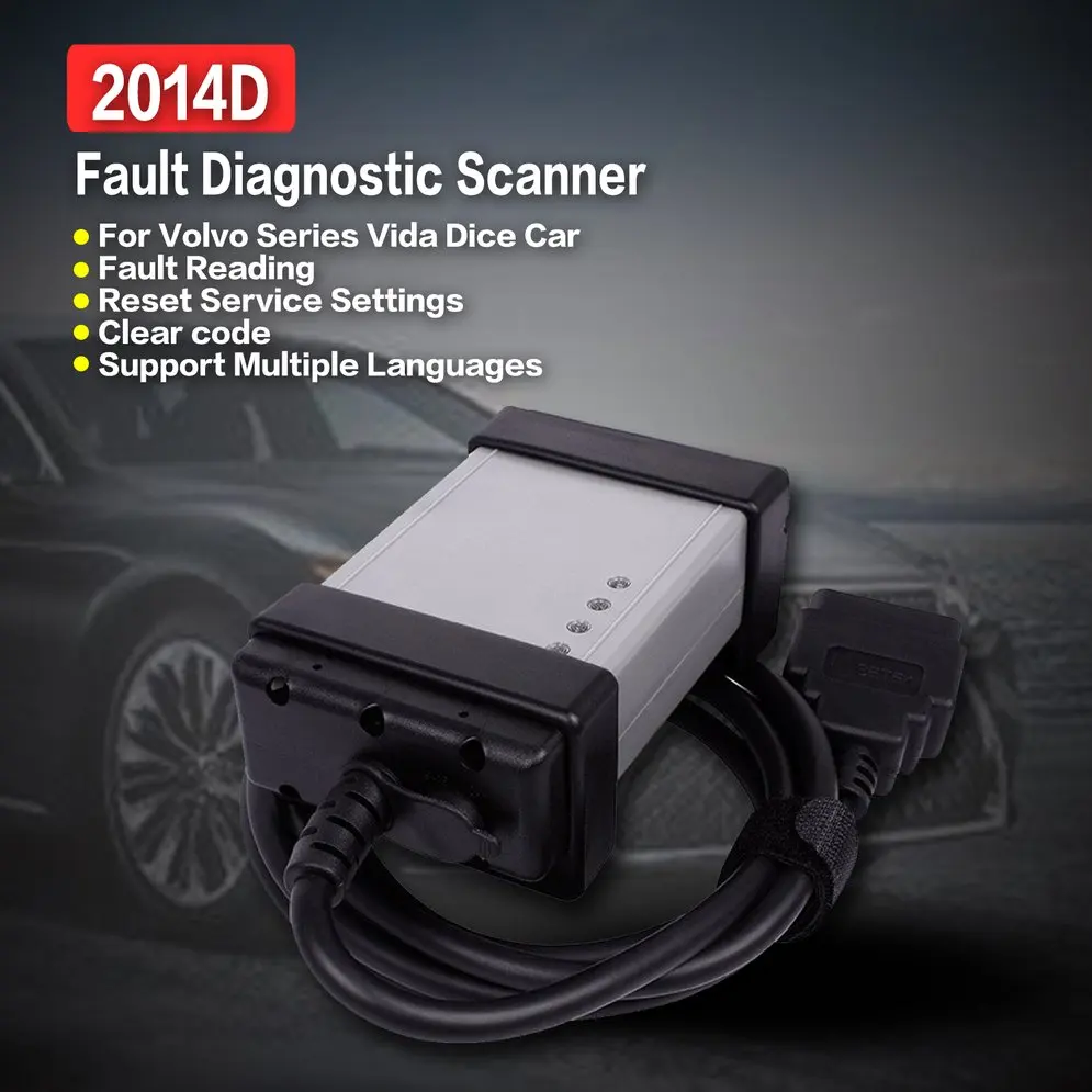 

2014D OBD2 OBDII Car Engine Automotive Fault Diagnostic Scanner Tool Full Chip Green Board for Volvo Series Vida Dice