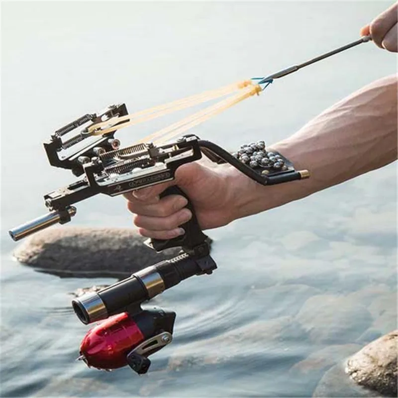 

Instructor slingshot Spring High Velocity Catapult Outdoor Red Point Laser Slingshots high-precision laser shooting fish Arrow