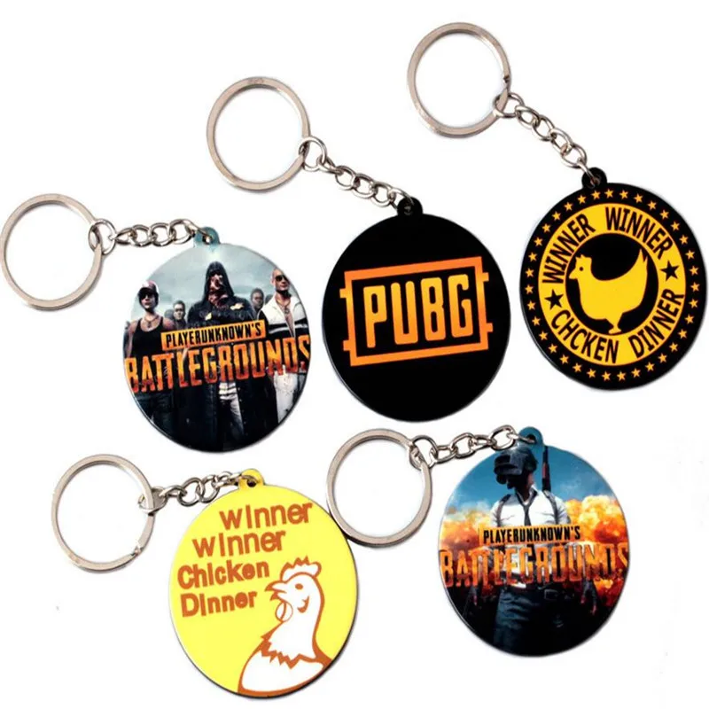 

Game PUBG Badge PLAYERUNKNOWN'S BATTLEGROUNDS Metal Cosplay Costume Accessories Prop Key Chain Freight Free
