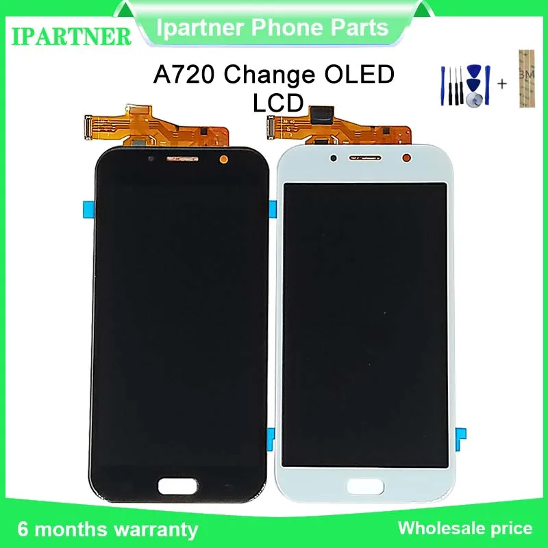 

5.7 inch change OLED For SAMSUNG A7 2017 A720 LCD Display Touch Screen Digitizer Assembly Replacement parts with Tools