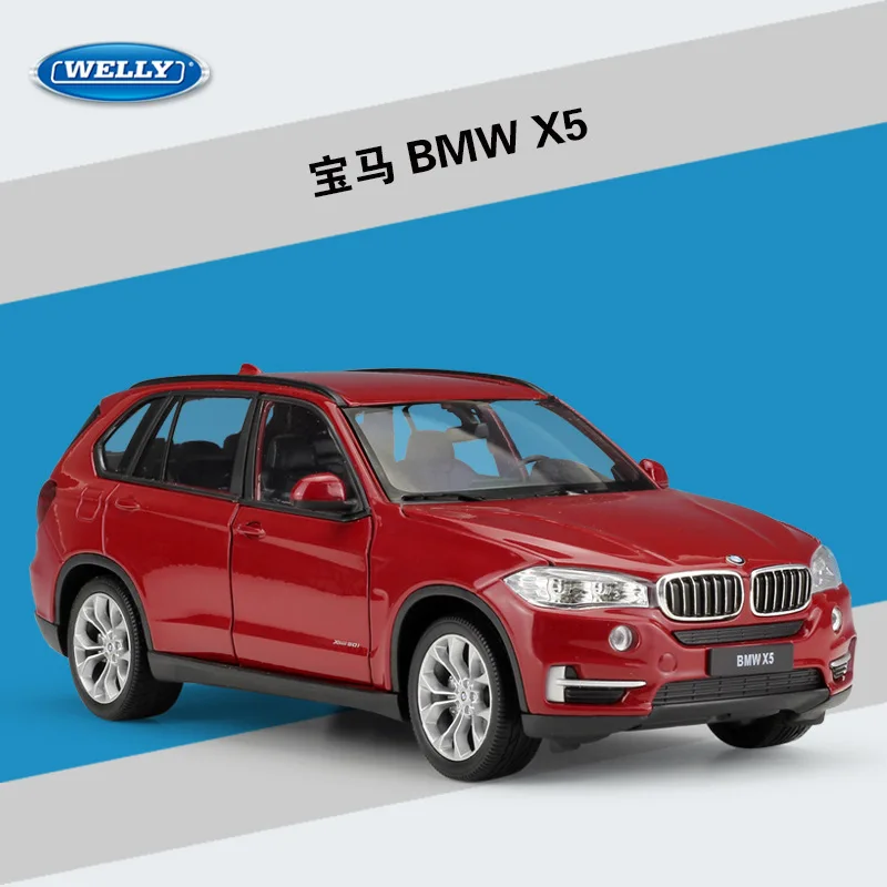 Koop Hoge Simulatie WELLY 124 Model Klassieke Diecast Auto BMWX5 SUV Metalen Legering Auto Voor Kinderen Geschenken Speelgoed X5 SUV Auto collectie