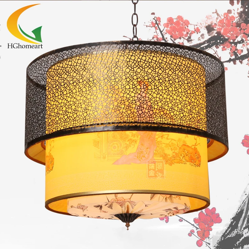 

Chinese golden chandeliers wrought iron chandelier lamp living room lights round lamps restaurant chandelier ceiling