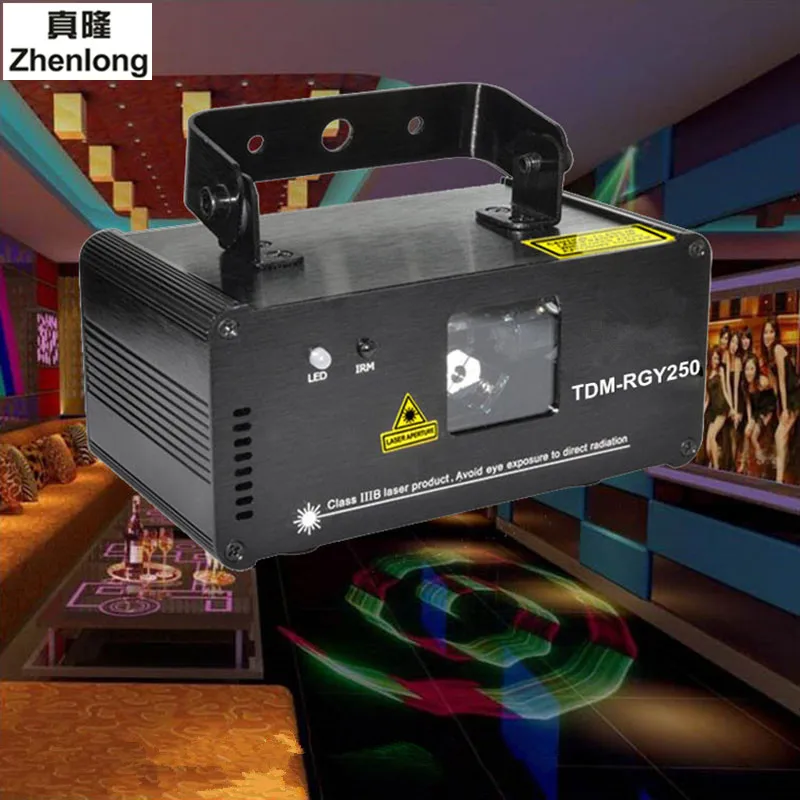 

Remote 3D 250mW RGY DMX512 Laser Scanner Projector Light DJ Disco Party Xmas Professional Stage Lighting Effect Show Lights