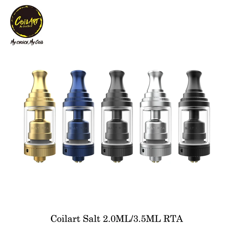 

Electronic Cigaratte Coilart Salt 2.0ML/3.5ML RTA Atomizer Vape Vaporizer 18mm Diameter Single Coil Fused Clapton/Pre-Build Coil