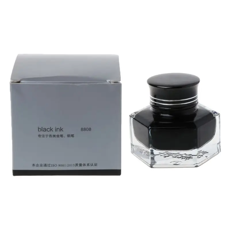 

50ml Non Carbon Black Fountain Pen Ink Refill Glass Bottled Fluency Writing School Supplies
