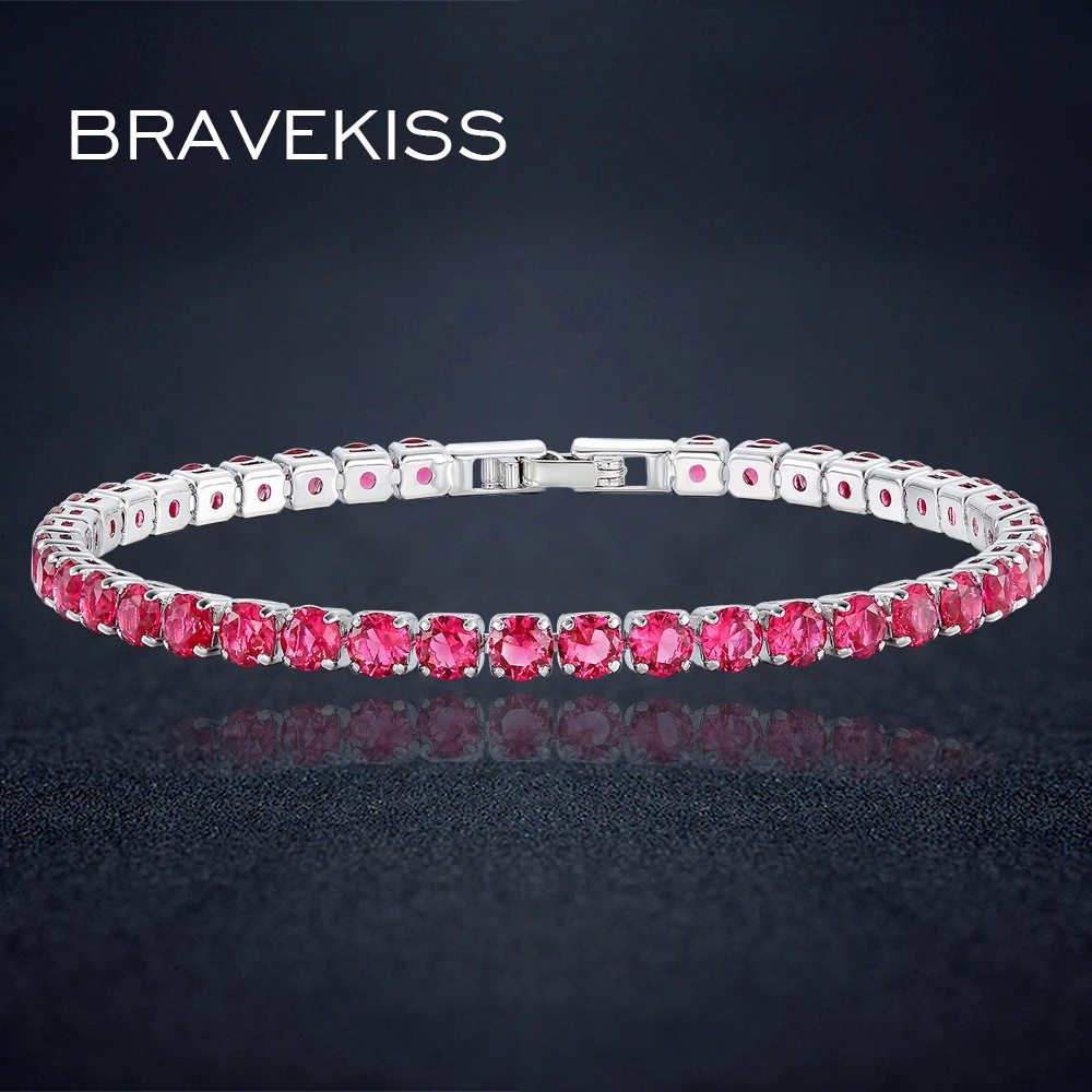 BRAVEKISS красная зеленая синяя белая Женская цепочка на запястье бусины браслеты с