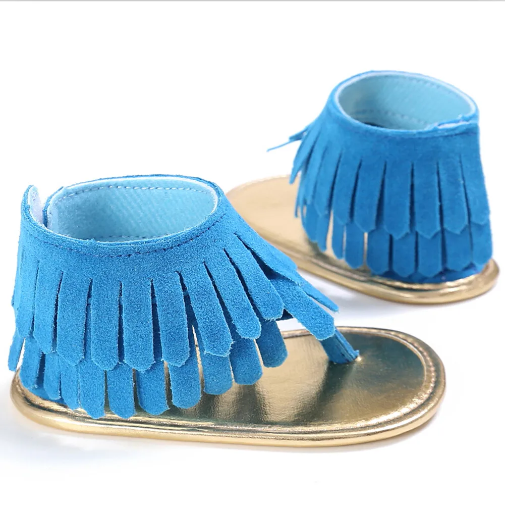 Детские сандалии; модная летняя обувь с кисточками для маленьких девочек; сандалии; красивая обувь на мягкой подошве