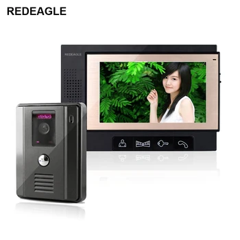 

REDEAGLE Home 7 Inch TFT LCD Screen Color Video Door Phone Doorbell Intercom System 940nm IR Night Vision Camera