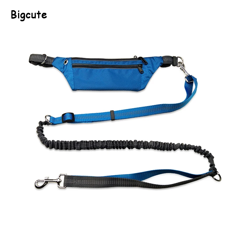 

Hands Free Dog Leash for Running Walking Adjustable Dog Walking Belt with Reflective Stripes Harness Lead For Sports Pet