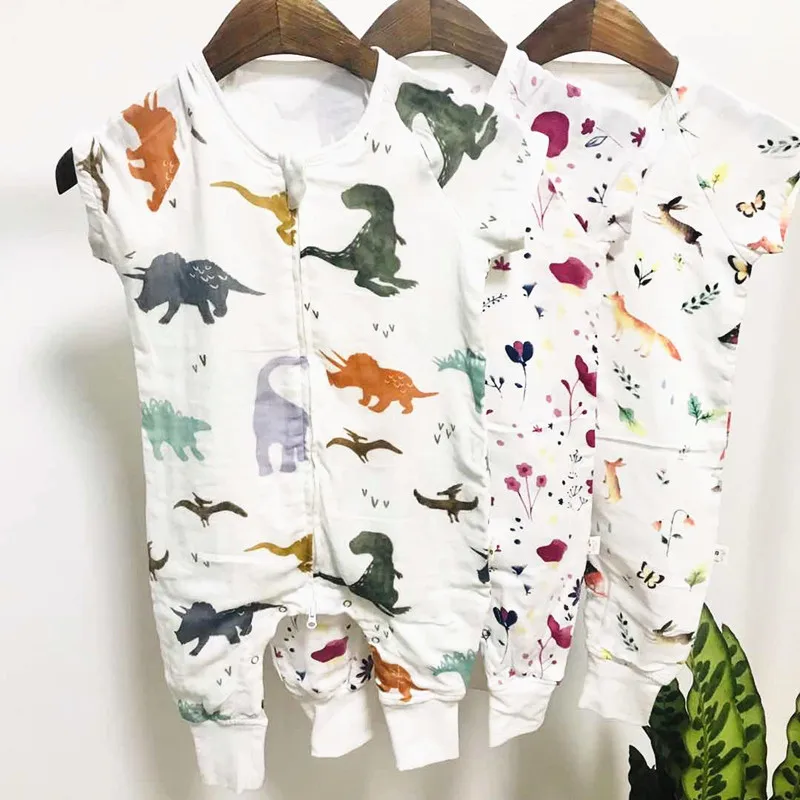 mushroom baby Sleeping Bag kids romper Muslin Bamboo Cotton toddle