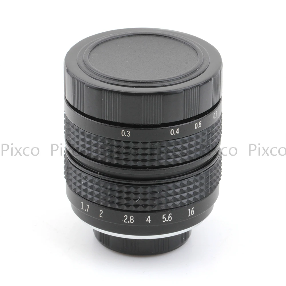 Pixco 35 мм f/1,7 для Nikon 1 MICRO 4/3 для Pentax Q Nex Fuji FX CC телевизионный объектив+ бленда объектива+ макро кольцо+ C крепление к адаптеру камеры