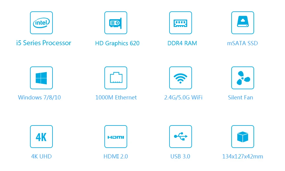 HLY Мини ПК Core i5 5200U 6200U 7200U Мини компьютер 4 K UHD Windows 10 Barebone NUC HDMI VGA Wifi 4* USB3.0 i5 PC