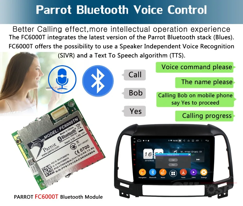 Top 9" IPS 8 Core 4G+64G Android 9.0 Car DVD Radio Multimedia GPS Navi For Hyundai Santa Fe 3 4 Hole 2006-2012 DSP CarPlay Parrot BT 7