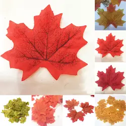 100 шт. искусственный имитировать кленовые листья Многоцветный Свадьба/фотодекор