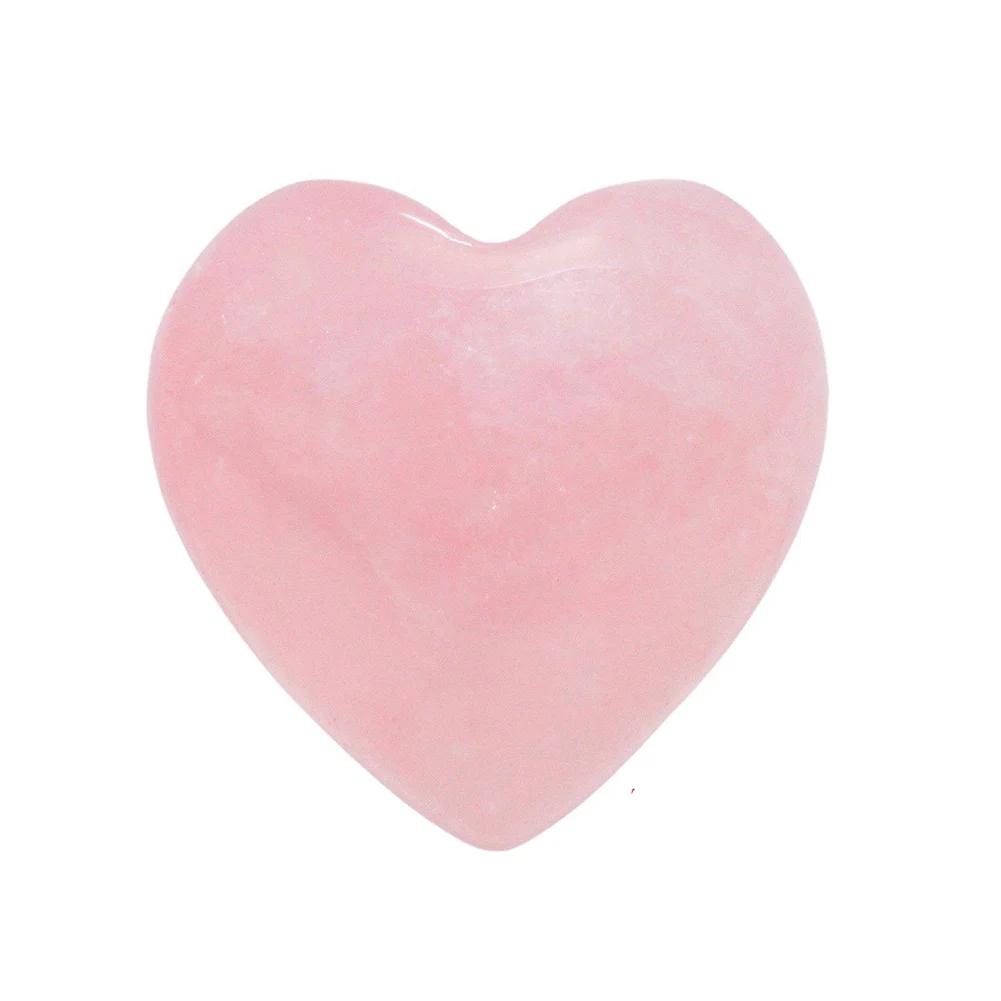 

Natural Rose Quartz Heart Shaped Striped Agate Crystal Carved Love Healing Gemstones Heart Shaped Stone