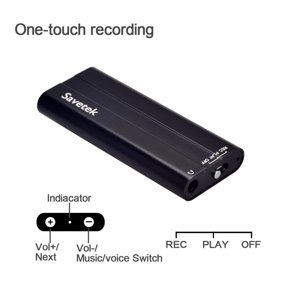Savetek новая мини USB ручка с зажимом 8 Гб цифровой Аудио Диктофон голосовой