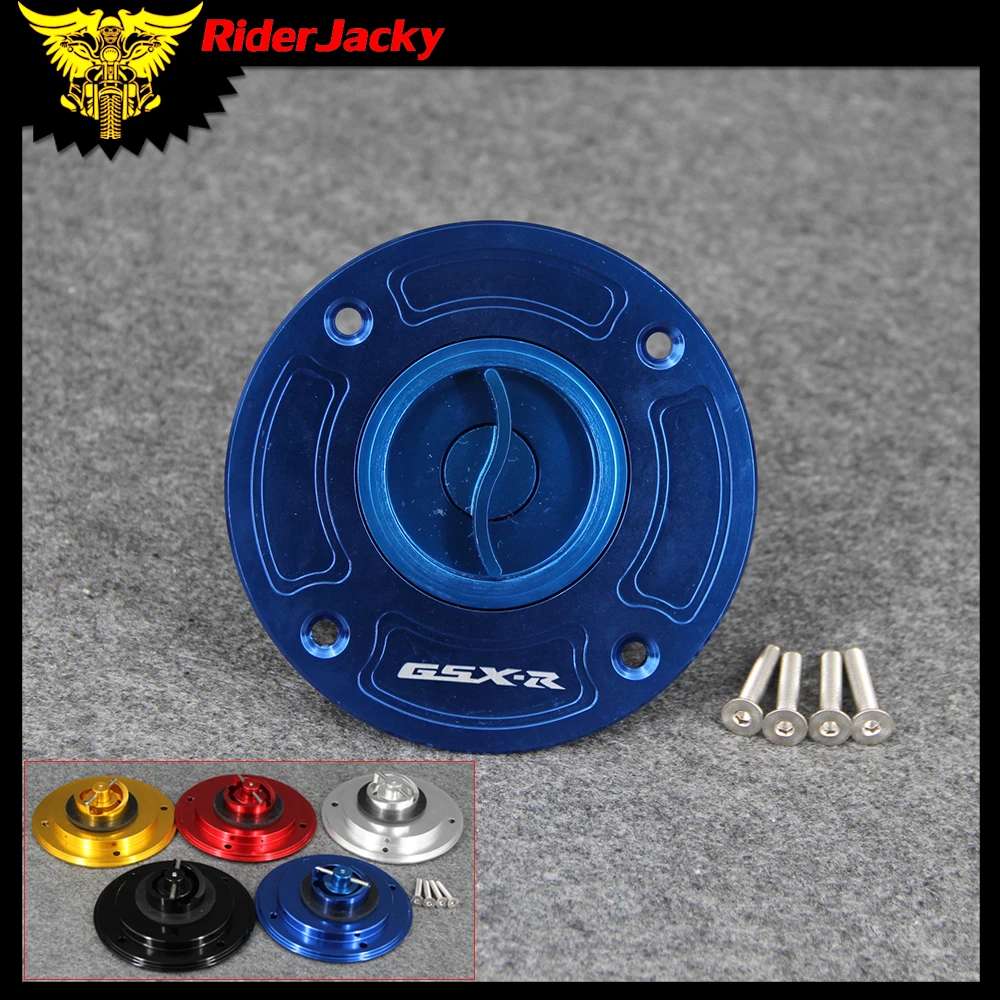 CNC Aluminum Motorcycle Keyless Fuel Tank Gas Cap Cover For Suzuki GSXR 600 1997 2003 1999 2000
