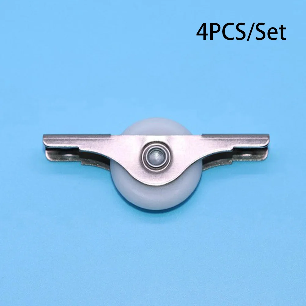 

4 PCS/Set Home Furniture Wardrobe Sliding Wheel Door flexible Roller Cabinet Window Roller Pulley Nylon Wheel part accessories