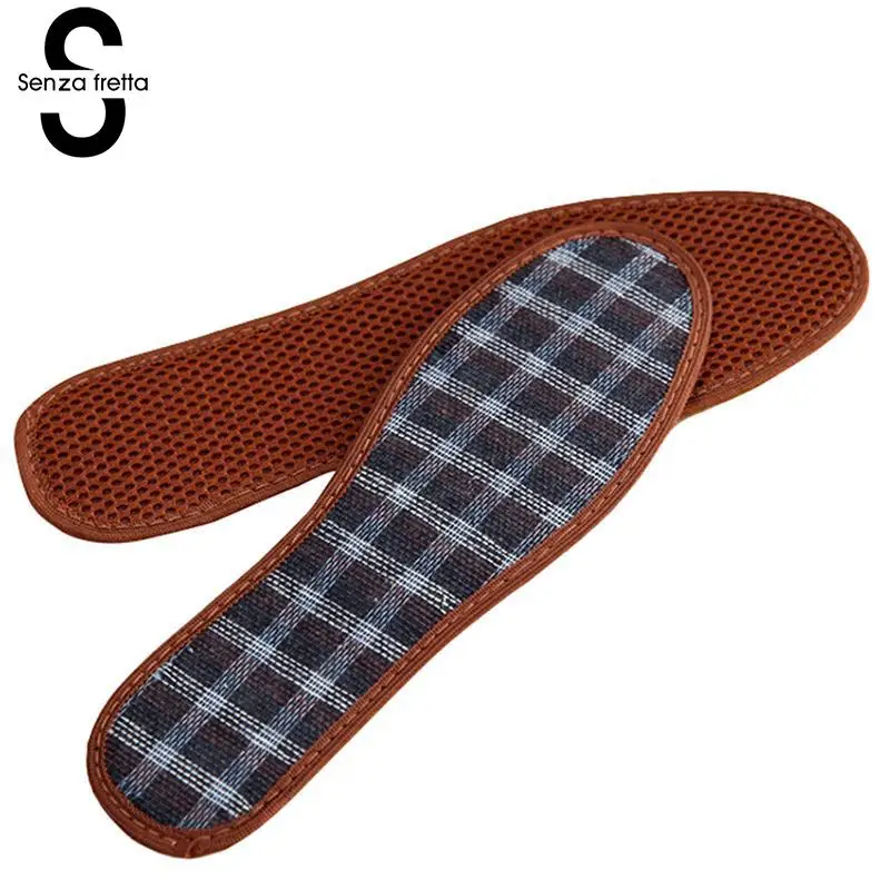 

Senza Fretta Men Women Breathable Sweat-absorbant Insoles Comfortable Shoe Inserts Cushion Quality Pads Anti-slip Insoles LDD039