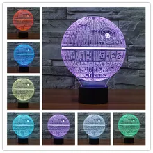 Акула светодиодный настольный светильник с 3D сенсорным управлением, Ночной светильник, 7 цветов, сменный USB светодиодный настольный светильник, внешний аккумулятор, ночной Светильник