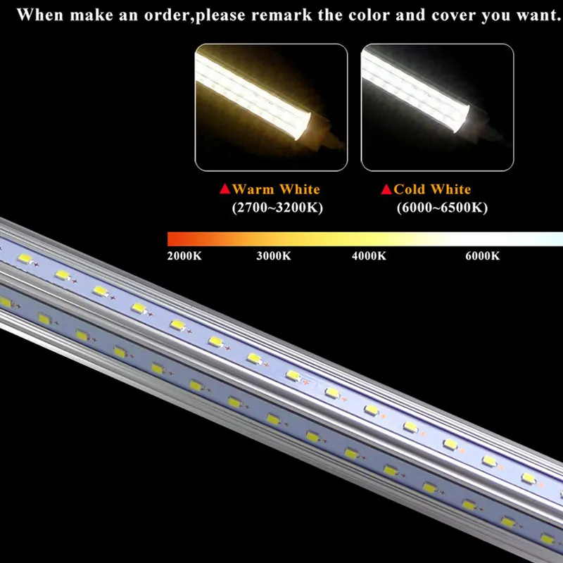 1 PCS LED Tube V-Shape Integrated LED Bulbs Tube T8 2FT 20W 600mm 96LEDs SMD2835 Super Bright 2000lm Led Fluorescent Lights
