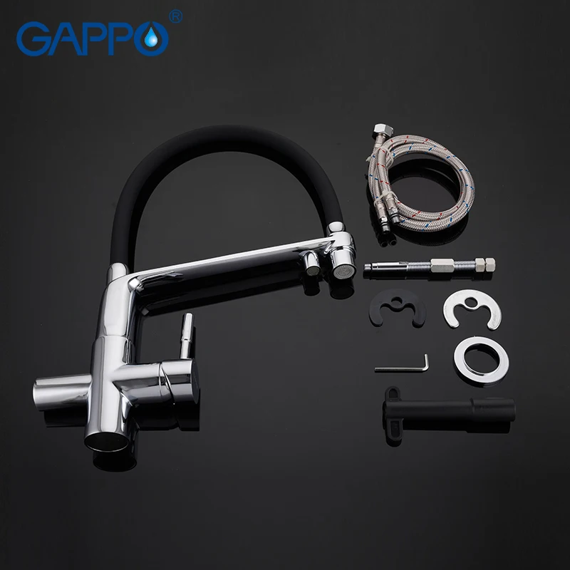 GAPPO G4398-7 kitchen faucet filtered water black