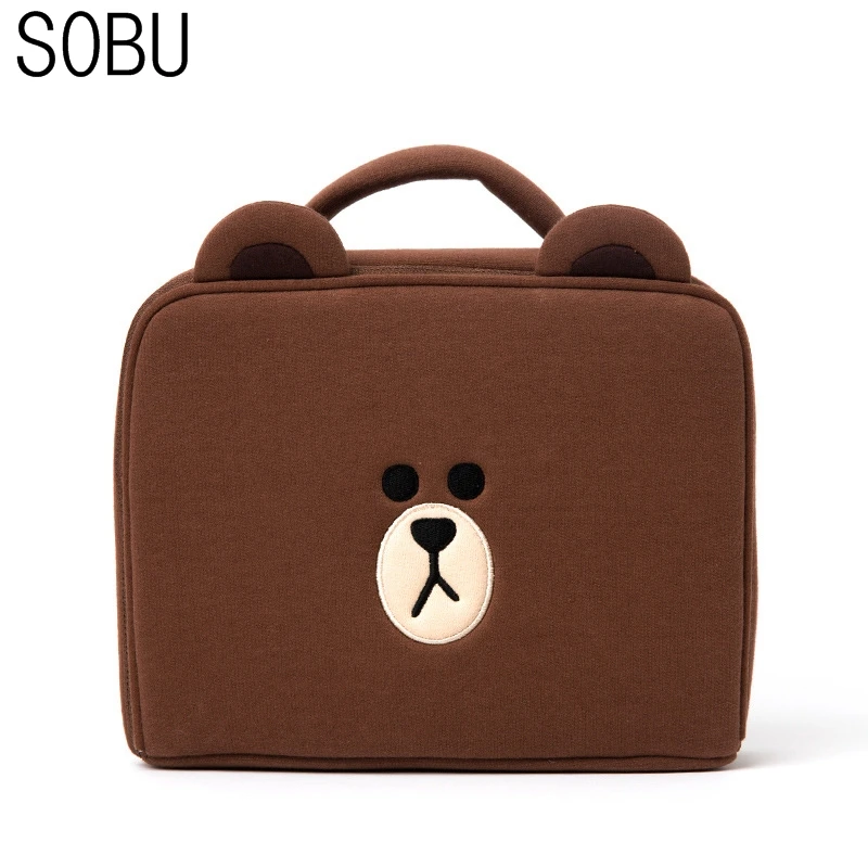 

Fashion Travel Cartoon Cosmetic Bag Brown Bear Multi-Functional Cosmetic Bag Storage Storage Pouch Toiletry Bag Wash Bag k115