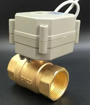 

AC110-230V 2 Wires NPT/BSP 1'' Normally Open/Close Valve TF25-B2-C Electric Brass DN25 With Position Indicator On/Off 5sec CE