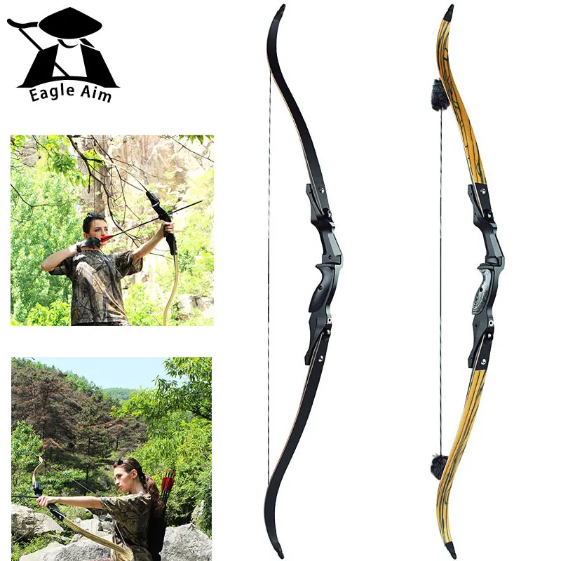 

Hunting Crossbow Archery 60Inches 30-50Lbs Recurve Bow Takedown Bow Black/Camo for Right Hand User