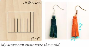 

Tassel Earrings accessories wooden die Regola Acciaio Die Misura (MY )