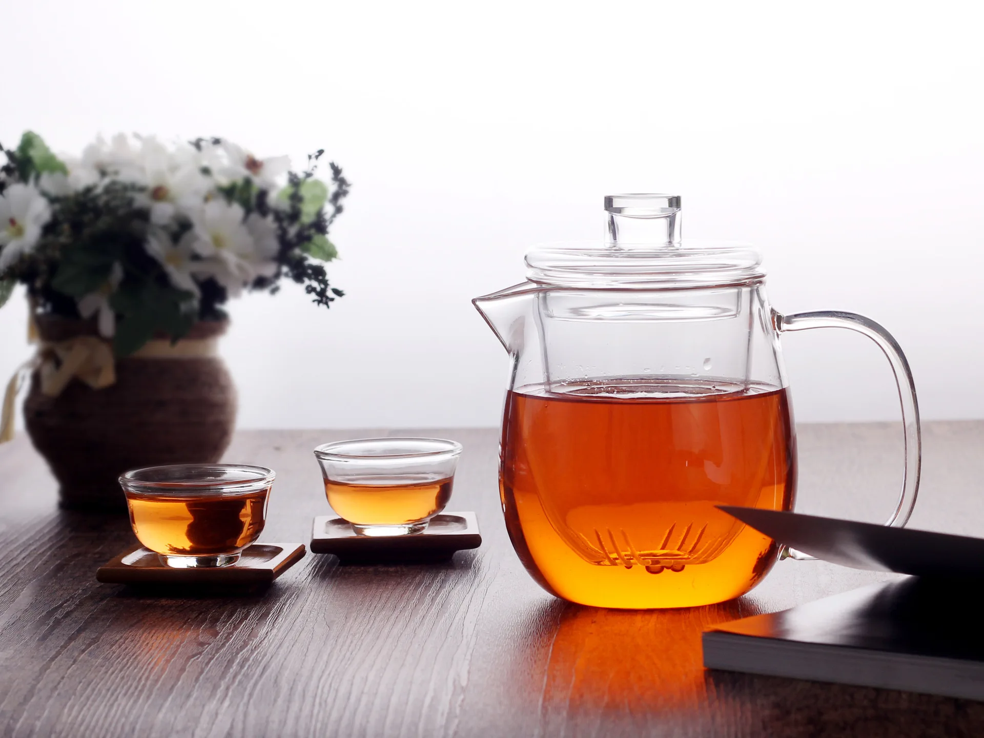 Высокоборосиликатное стекло Прозрачный заварочный чайник ручной работы термостойкая Ручка фильтра чайник кунгфу чай чайник для заваривания цветочного чая