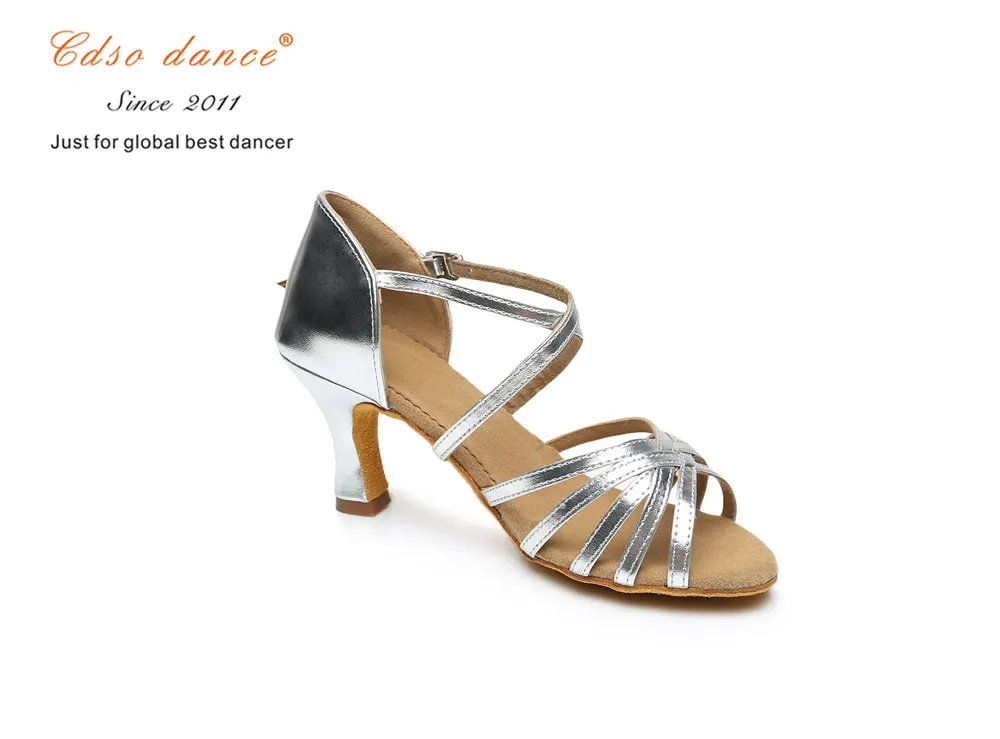 Cdso/танцевальная обувь из атласа/полиуретана; Высококачественная обувь для латинских танцев для женщин/Танго и сальсы; Каблук 5,5 см/7 см