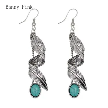 

Ethnic Alloy Leaf Pendant Dangle Earrings For Women Vintage Alloy Geo Drop Earrings Fashion Jewelry Pendientes Chunky Earrings