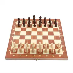 Складной Деревянный Международный шахматы Pieces Set Портативный Настольная игра смешная настольная игра Коллекция игр