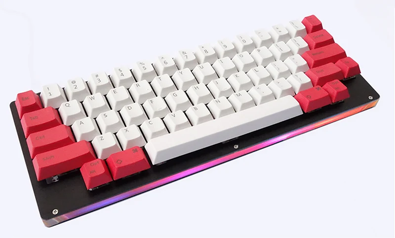 HHKB механическая клавиатура Gateron Cherry MX переключатели ЧПУ Алюминиевый Чехол пластина GH60 PCBA Al Feet USB кабель QMK программируемый - Цвет: Cherry-Black Case