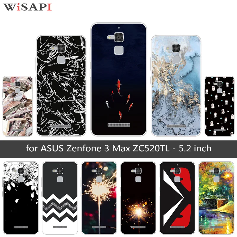 Мягкий ТПУ Темный чехол для телефона Asus Zenfone 3 Max ZC520TL X008D Zenfone3 Pegasus horse X008 5 2 дюйма |