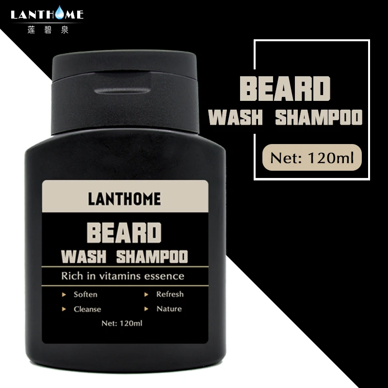 

Lanthome Beard Shampoo for Men Vitamin Essence Cleansing Moisturizing Nourishing Beard Shampoo Repair Conditioner Beard Shaping