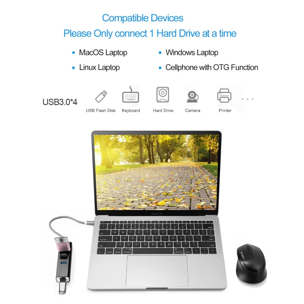 USB концентратор с разъемом Type C адаптер 3 0 для 4 портов совместимый Chromebook Pixel Samsung