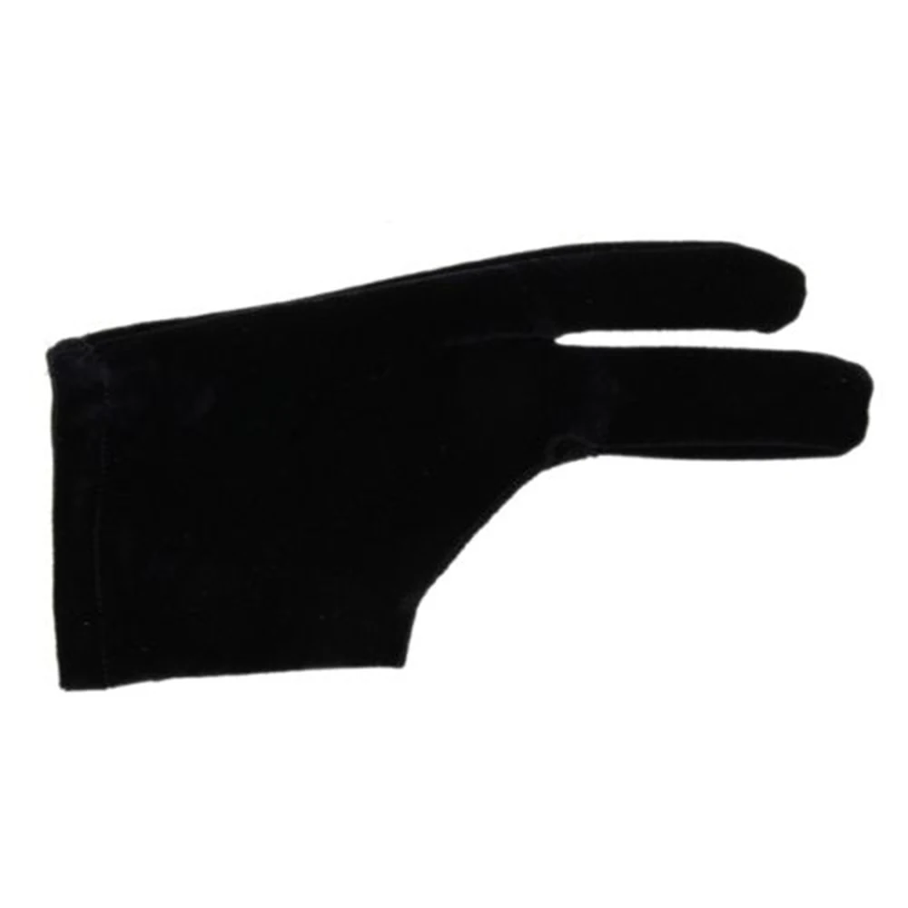 

Modern Unisex Women Men Black Velvet Two Fingers Gloves Drawing Painting Antifouling Gloves