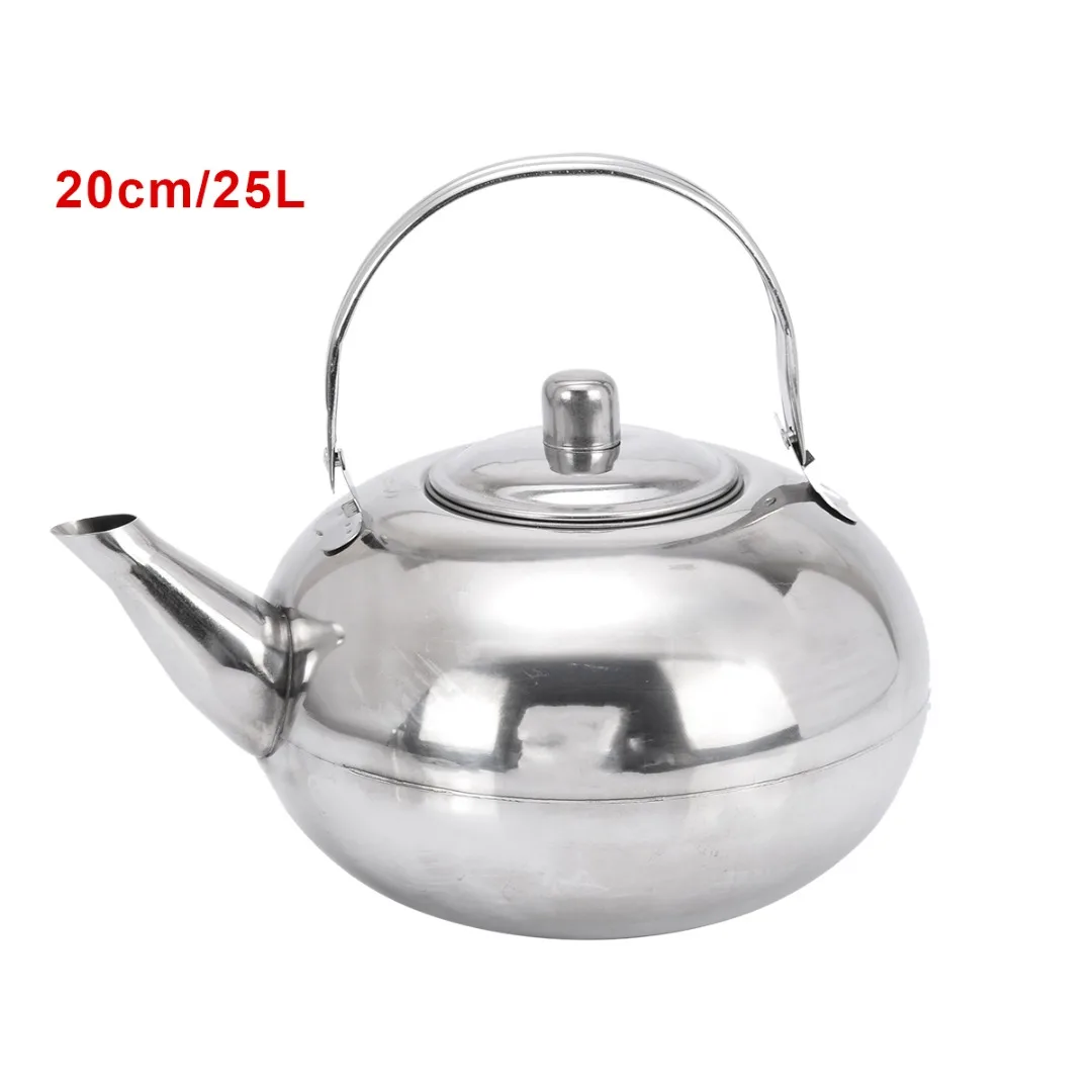 1pc 0.8/1.2/1.8/2.5L Stainless Steel Teapot With Infuser Filter Coffee Kettle Green Oolong Tea Jug Home Office Tea/Coffee Tools