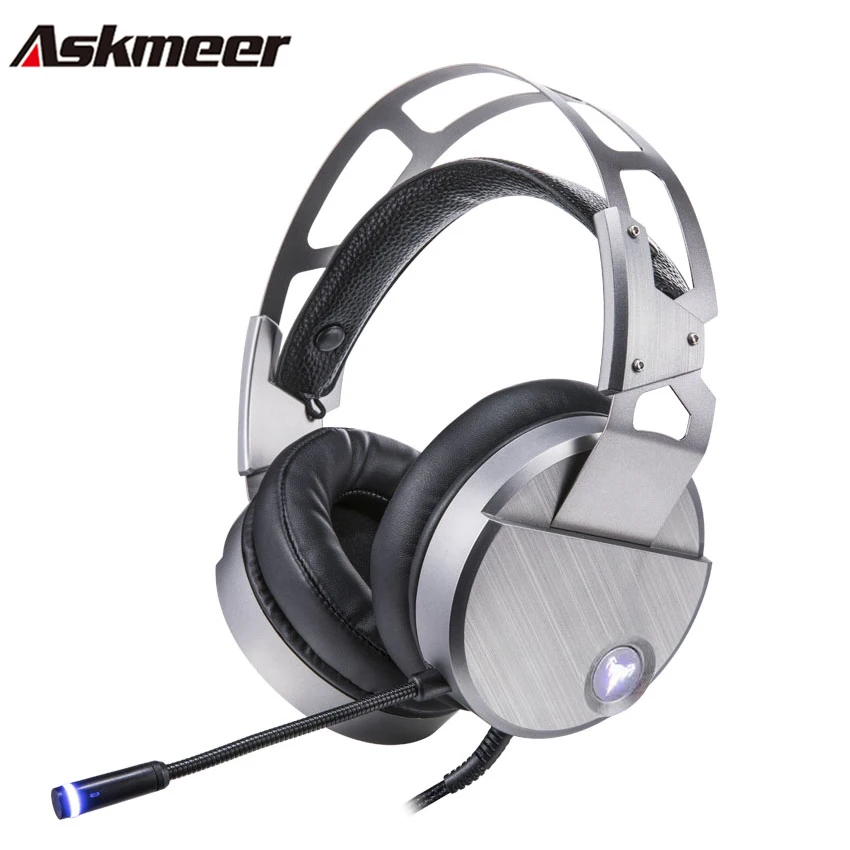 ASKMEER V18 Игровые наушники casque USB стерео Проводная гарнитура геймер с микрофоном
