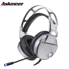 Askmeer V18 Gaming Headphones casque USB Stereo Wired Headset Gamer with Microphone Mic Led Light for PC Game fone de ouvido