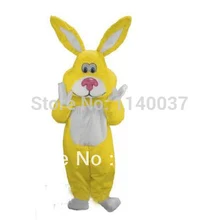 Талисман Лидер продаж Желтый Пасхальный кролик праздник Кролик костюм талисмана кролика мультфильм Mascotte наряд