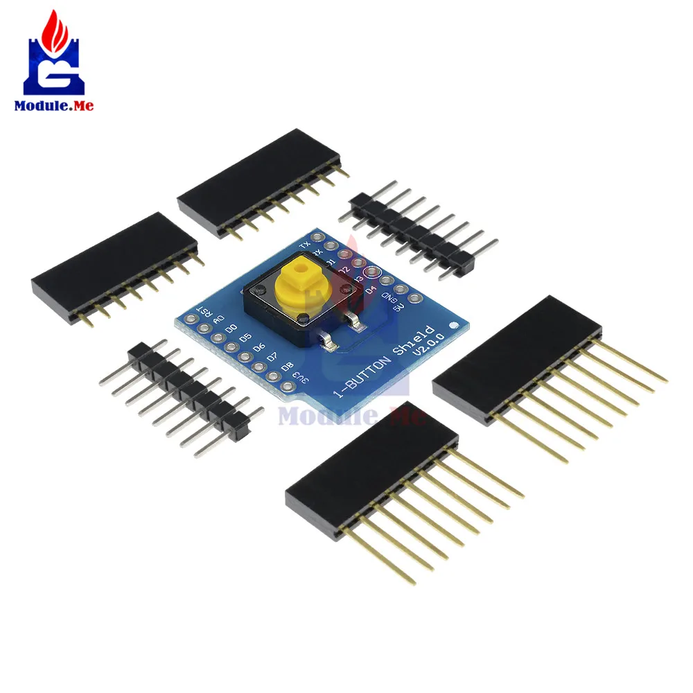 

One Button Shield For WeMos D1 Mini Button For Wemos Diy Electronic PCB Board D1 Mini Button Module With Pin