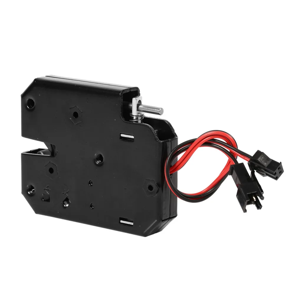 DC 12V 2A Electric Control Drawer Lockers Lock Latch Steel Black With