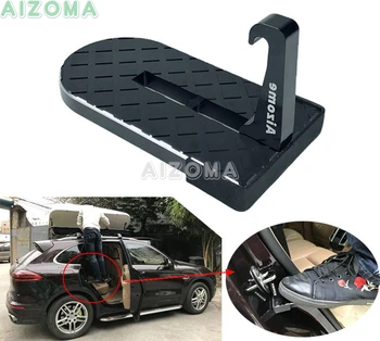 

Foldable CNC Aluminum Doorstep Car Vehicle Side Door Hook Pedal Universal for Jeep SUV RV Rooftop Roof-Rack Assistance Footrest