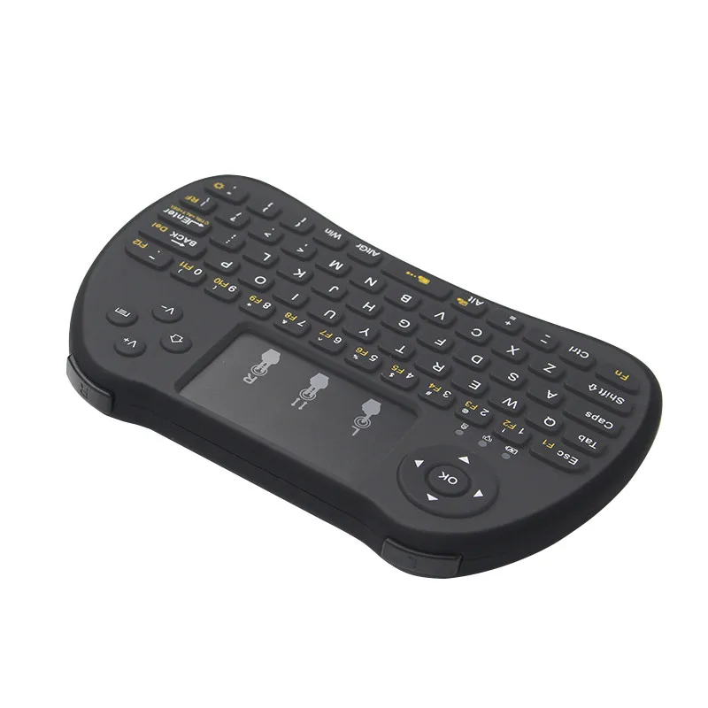 WooYi H9 2,4 ГГц Беспроводная мини клавиатура Air mouse с RGB подсветкой сенсорная панель для Android Google tv Box TZ P9 i8 русская версия